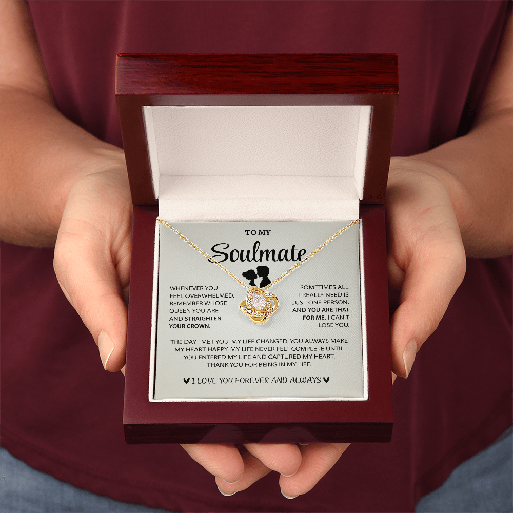 To My Wife – Love Knot Necklace With Heartfelt Message