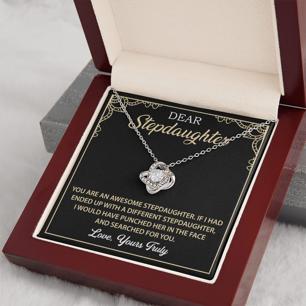 Gifts for Her, Love Knot Necklace for Stepdaughter