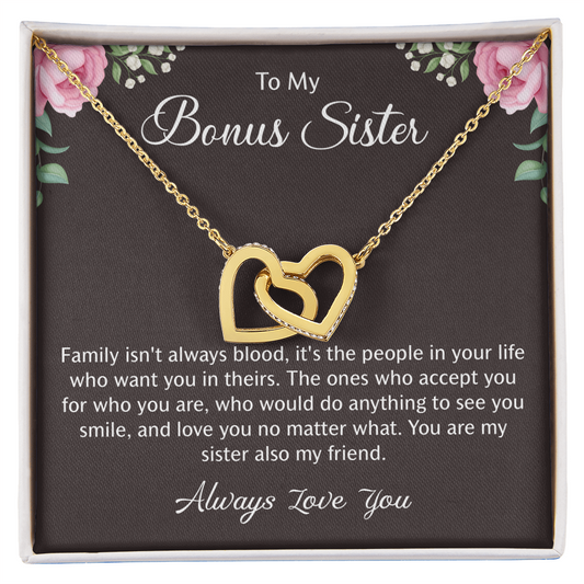Bonus Sister Necklace, Birthday Graduation Christmas Gift