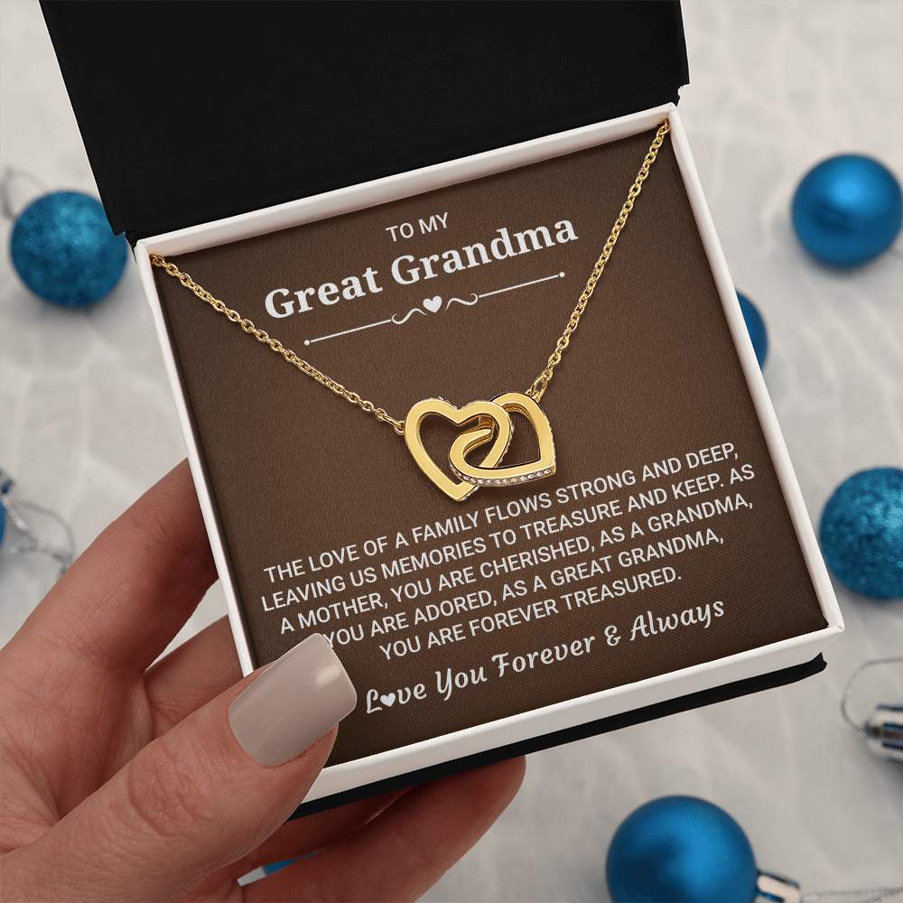 Silver Heart Necklace To Grandma - Gift Ideas For Nana