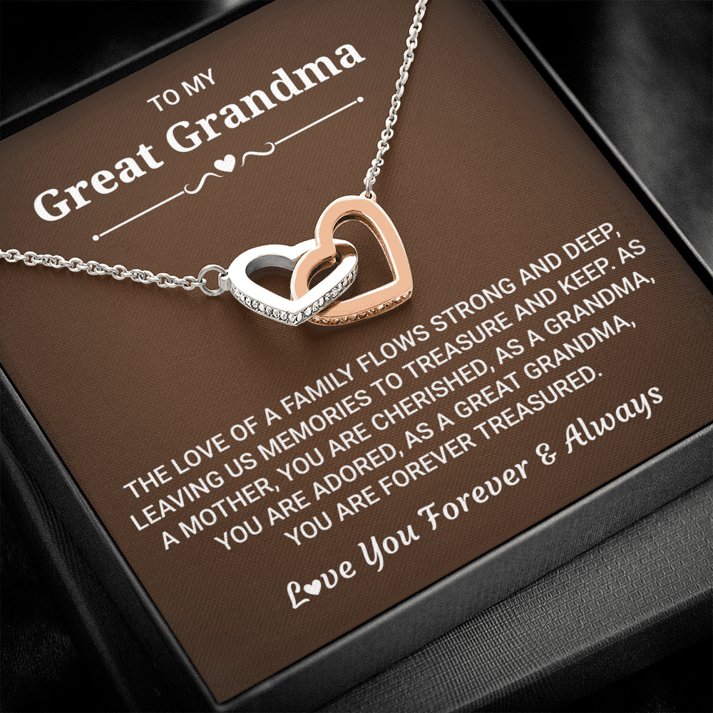 Silver Heart Necklace To Grandma - Gift Ideas For Nana