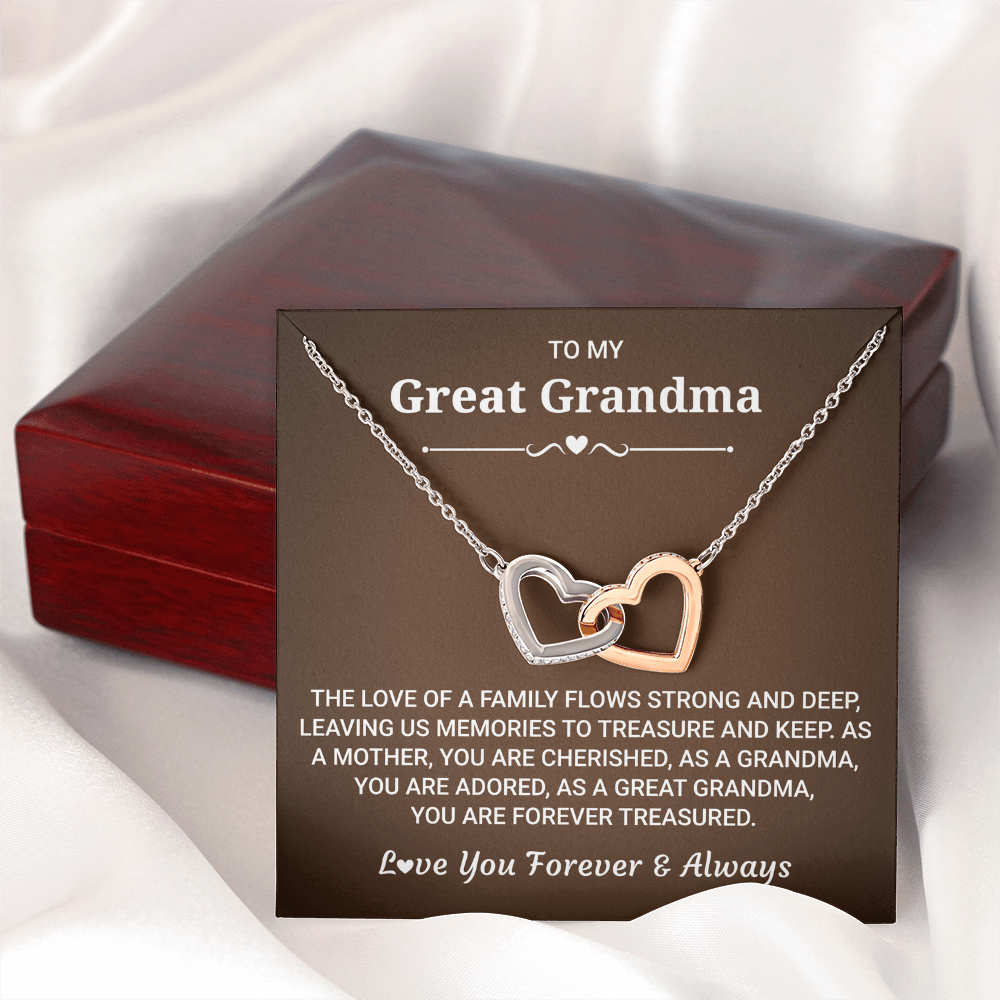 Silver Heart Necklace To Grandma - Gift Ideas For Nana