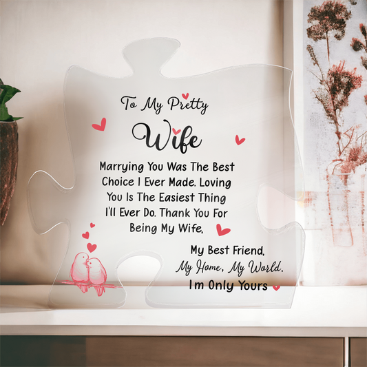 Square Acrylic Plaque To Her - Gifts For Wife Birthday