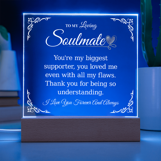 Square Acrylic Plaque For Soulmate - Gifts For My Girlfriend