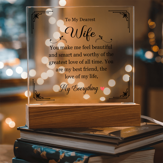 To My Wife Acrylic Plaque - Best Engagement Gifts For Her