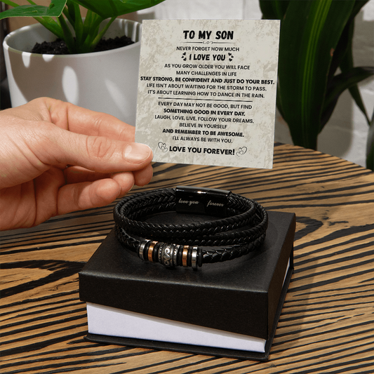 To My Son Bracelet Gift From Mom & Dad - Gifts for Son