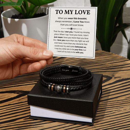 Valentines Day Gifts for Boyfriend, Love You Forever Bracelet