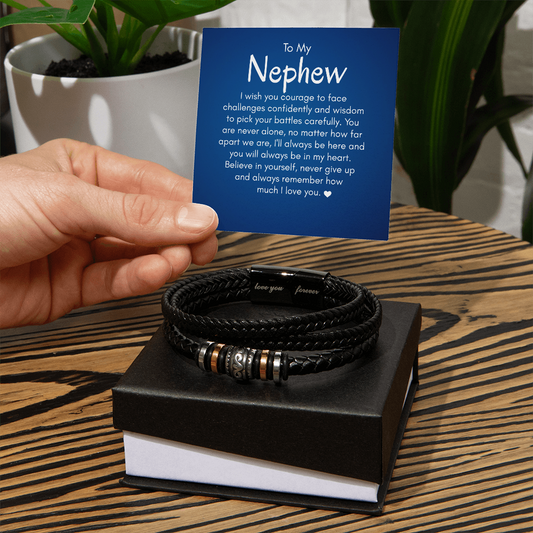 To My Nephew Bracelet, Gift for Nephew from Aunt Uncle