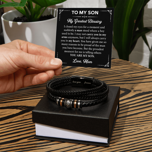 To My Son Bracelet Gift From Mom & Dad - Best Gifts for Son