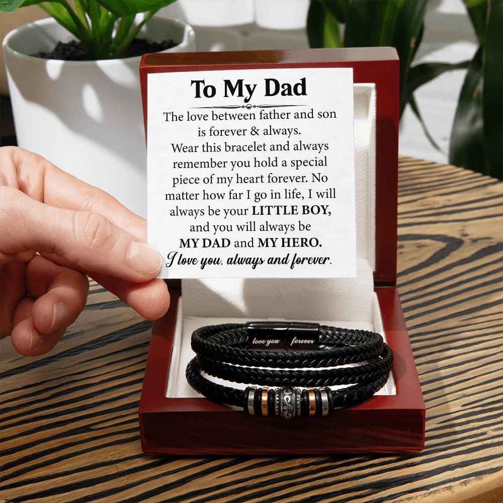 Love You Forever Bracelet, Father's Day Gift From Daughter