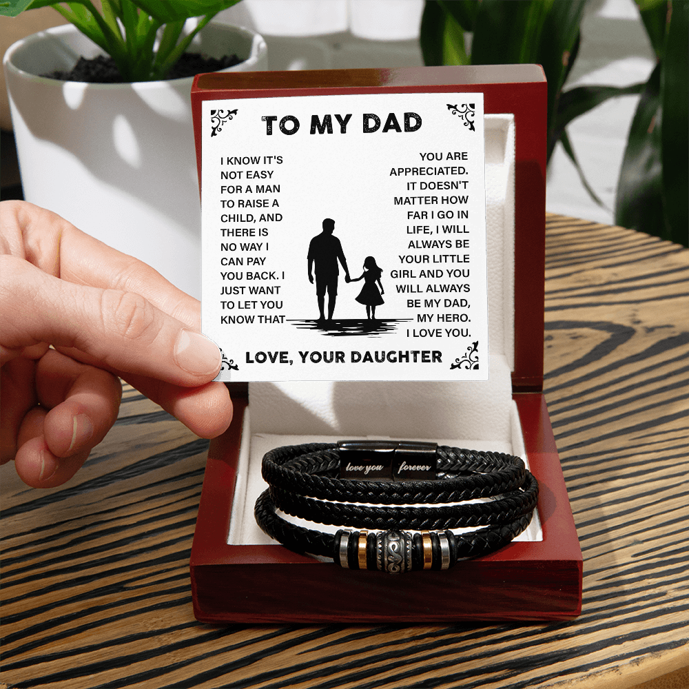 Gifts for Father's Day, Love You Forever Bracelet for Dad