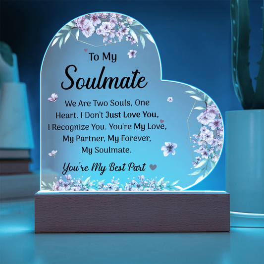 Heart Acrylic Plaque For Soulmate - wife gift ideas