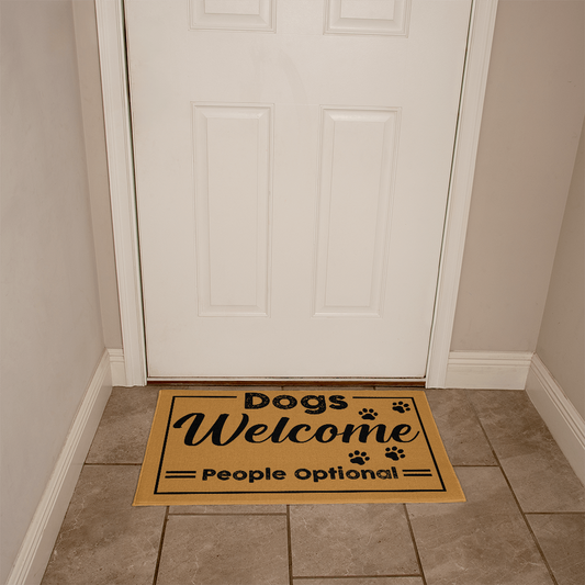 Funny Doormat with Paw Print Design