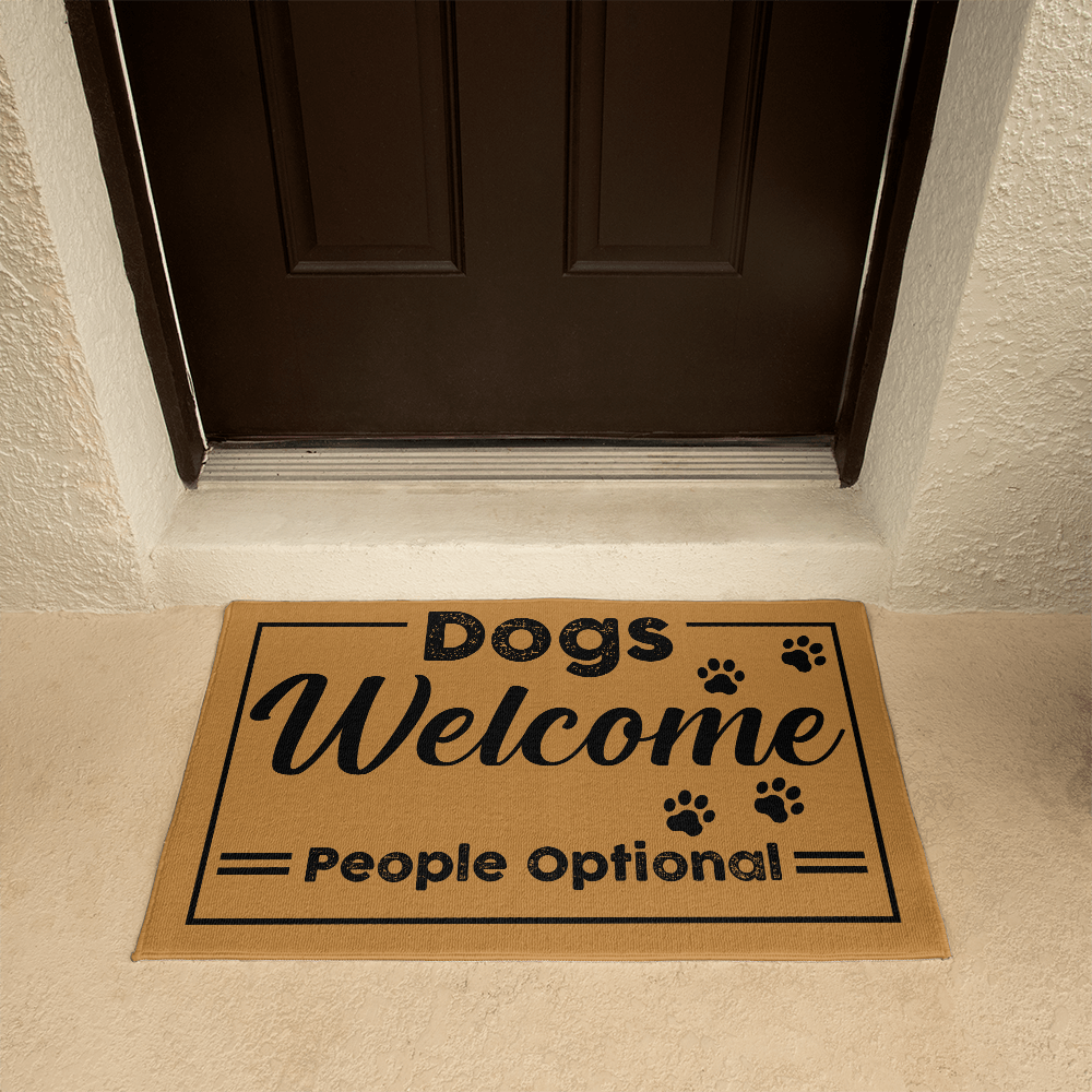 Funny Doormat with Paw Print Design