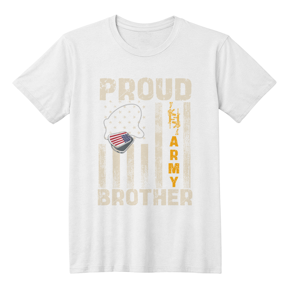 Proud Army Family Brother Shirts, Personalized Army Brother T-Shirt, USA Army Family Outfits, Military Family Gift