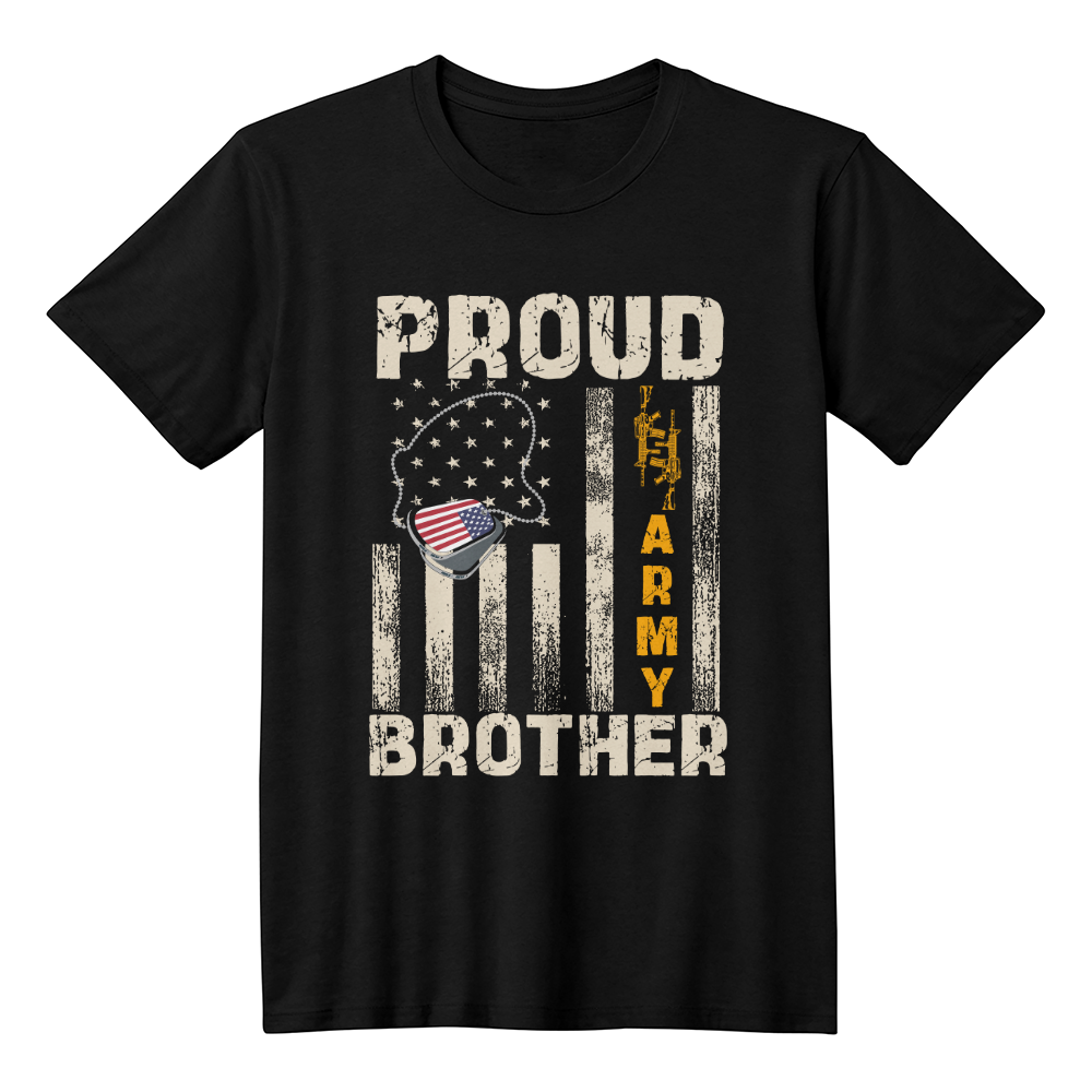 Proud Army Family Brother Shirts, Personalized Army Brother T-Shirt, USA Army Family Outfits, Military Family Gift