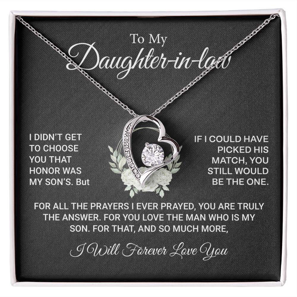 Gifts for Daughter-in-Law – Forever Love Necklace with Sentimental Message