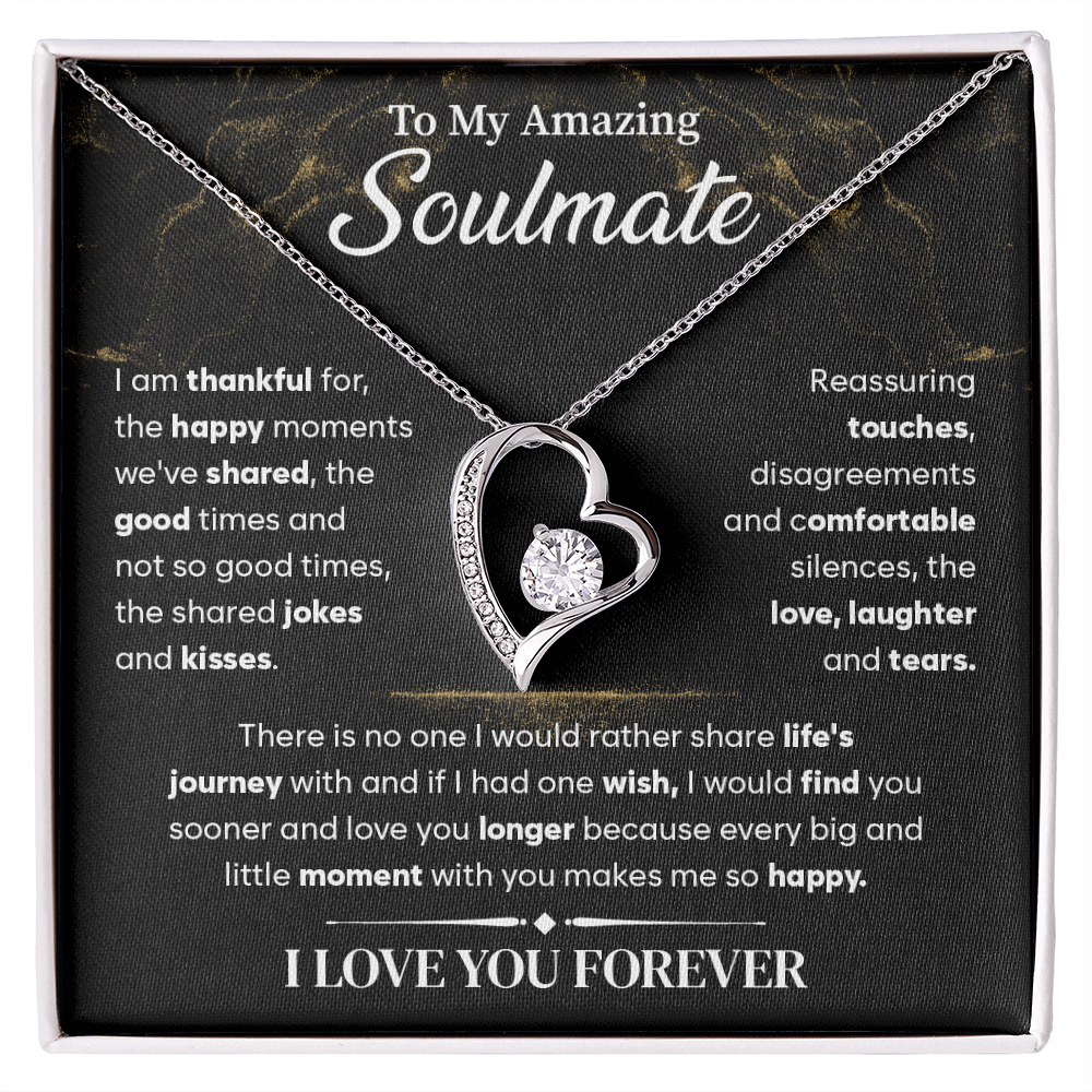 To My Soulmate Necklace, Forever Love Necklace
