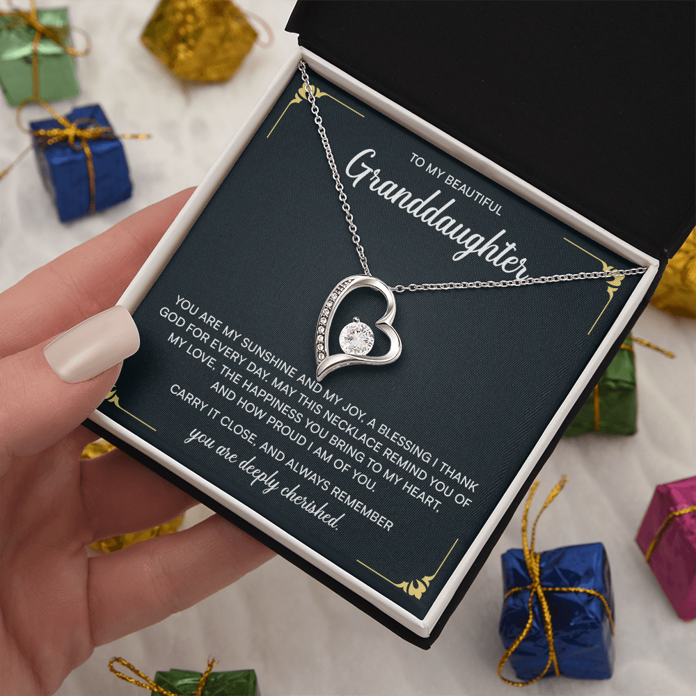 To My Granddaughter Necklace, Christmas Birthday Gifts