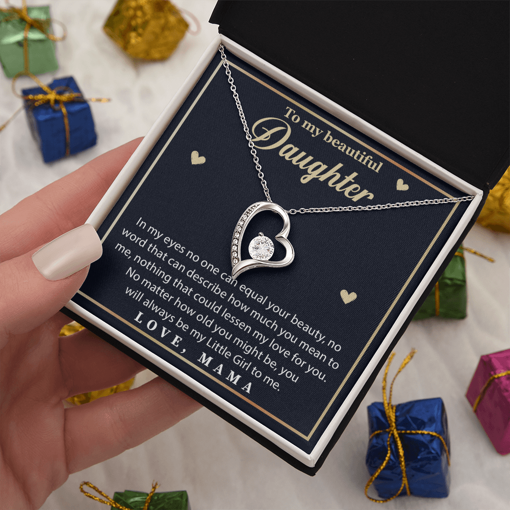 To My Beautiful Daughter Necklace, Pendant from Mom & Dad