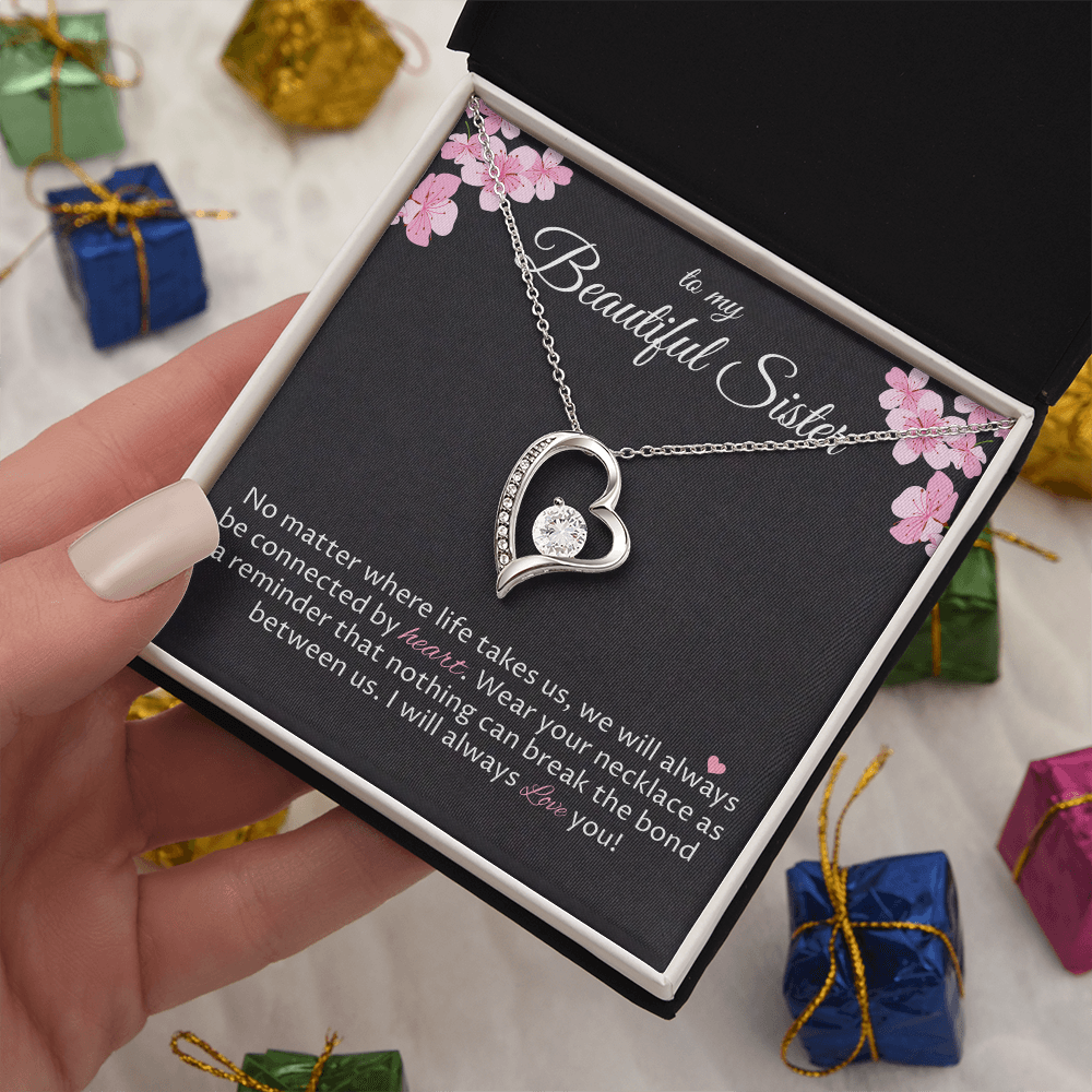 To My Sister Necklace, Necklace Gifts for Sisters