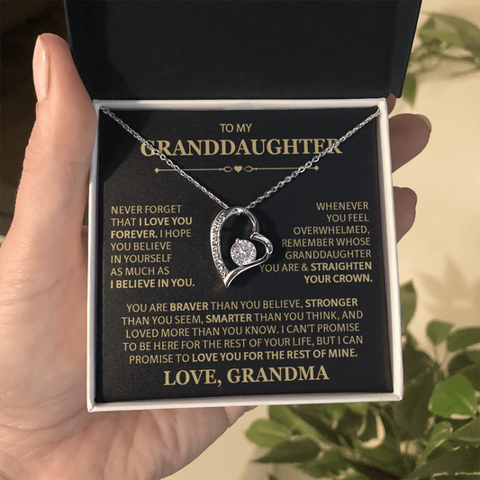 To Granddaughter Necklaces, Forever Love Necklace