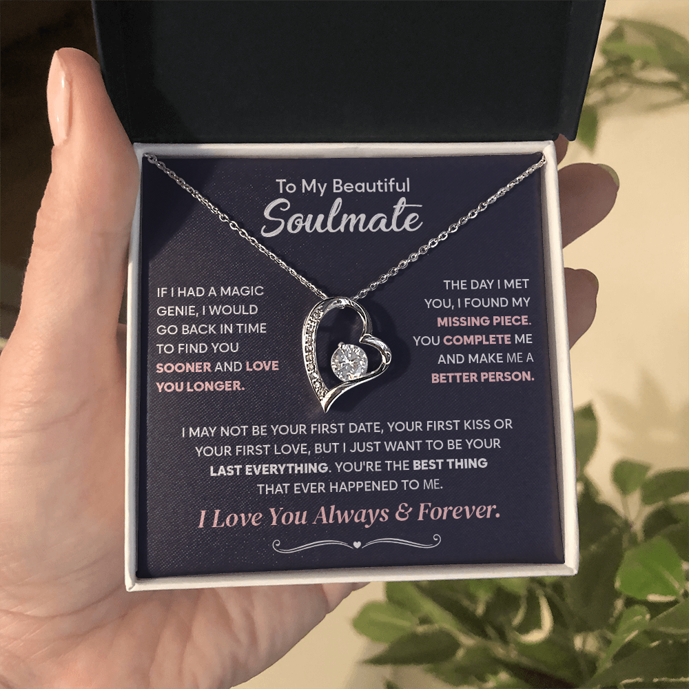 Soulmate Jewelry Gifts, Forever Love Necklace