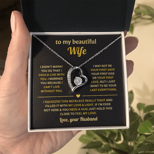 Wife Necklace from Husband, Necklace for Her