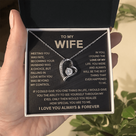 Wife Anniversary Gift, Forever Love Necklace