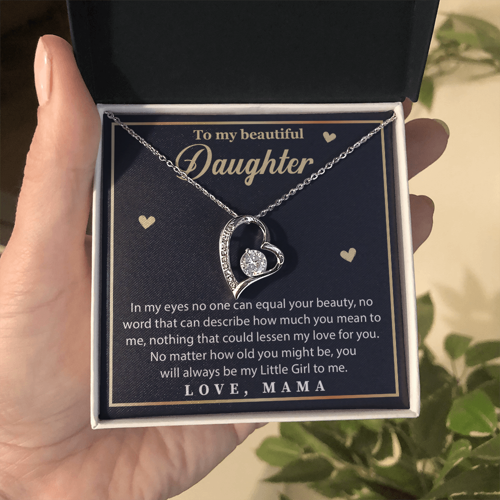 To My Beautiful Daughter Necklace, Pendant from Mom & Dad