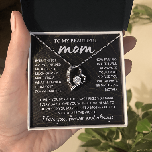 Mom Necklace from Daughter or Son, Birthday Gifts for Mom