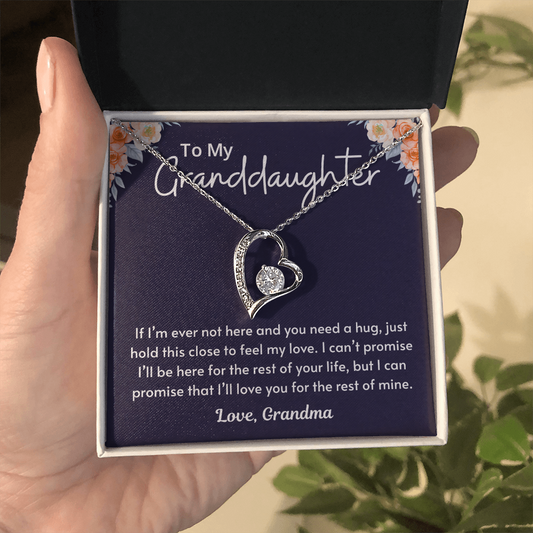 Granddaughter Necklace From Grandmom, Forever Love Necklace