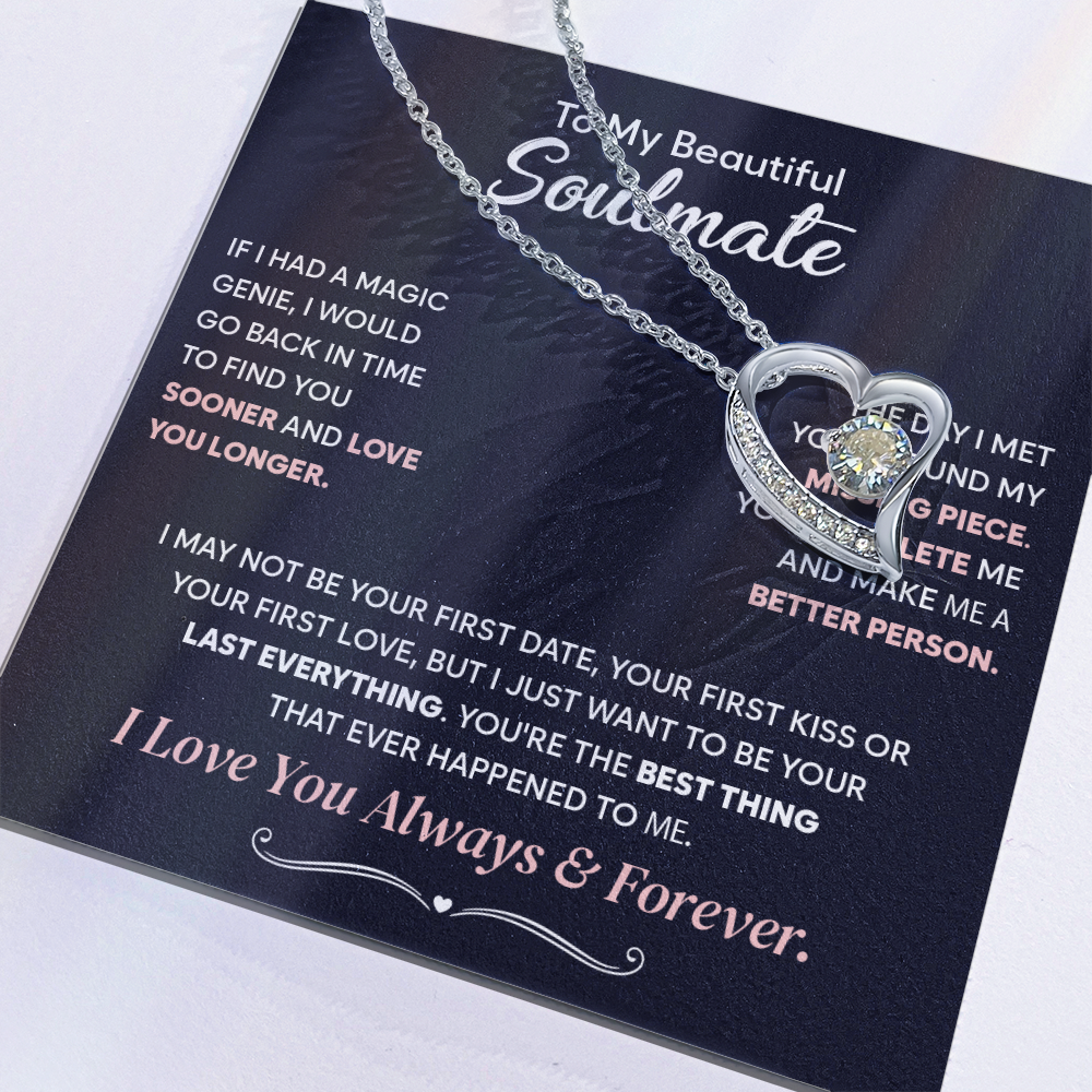 Soulmate Jewelry Gifts, Forever Love Necklace