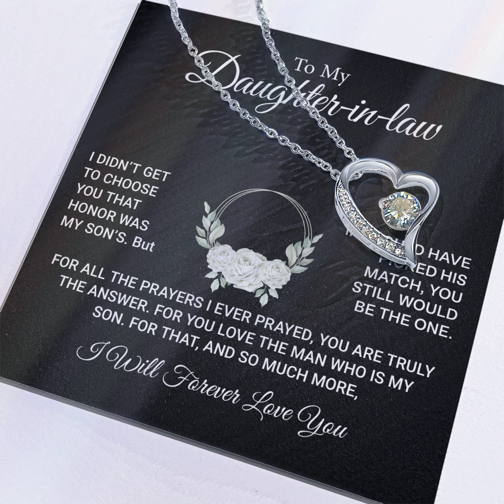 Gifts for Daughter-in-Law – Forever Love Necklace with Sentimental Message