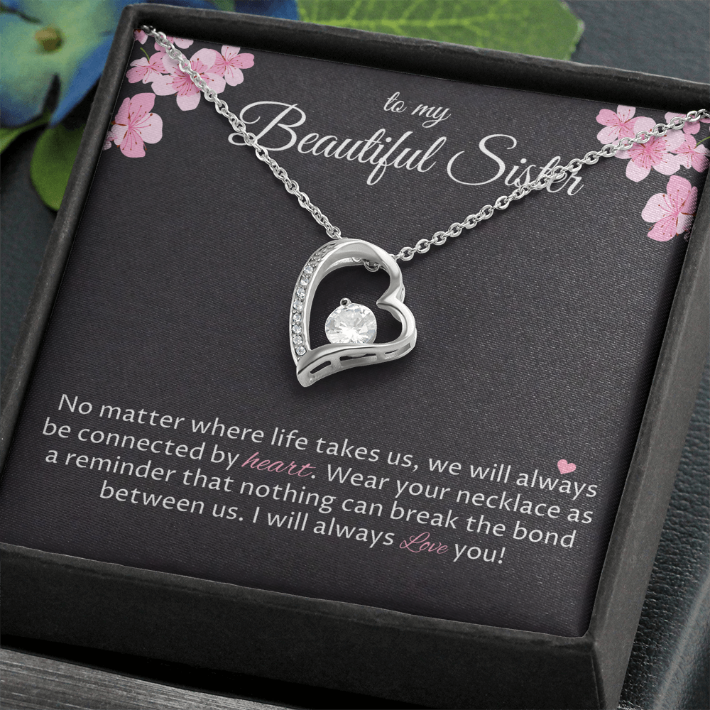 To My Sister Necklace, Necklace Gifts for Sisters