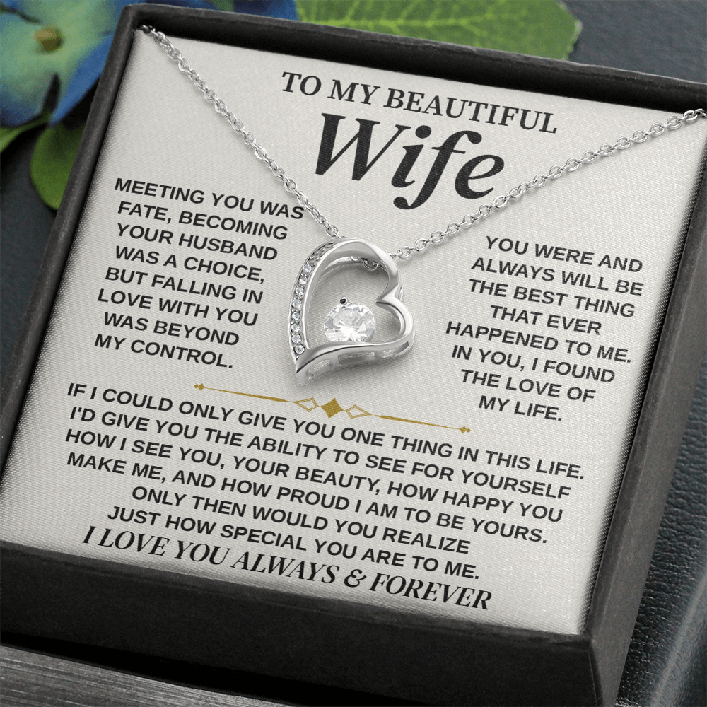 Jewelry To My Wife from Husband, Forever Love Necklace