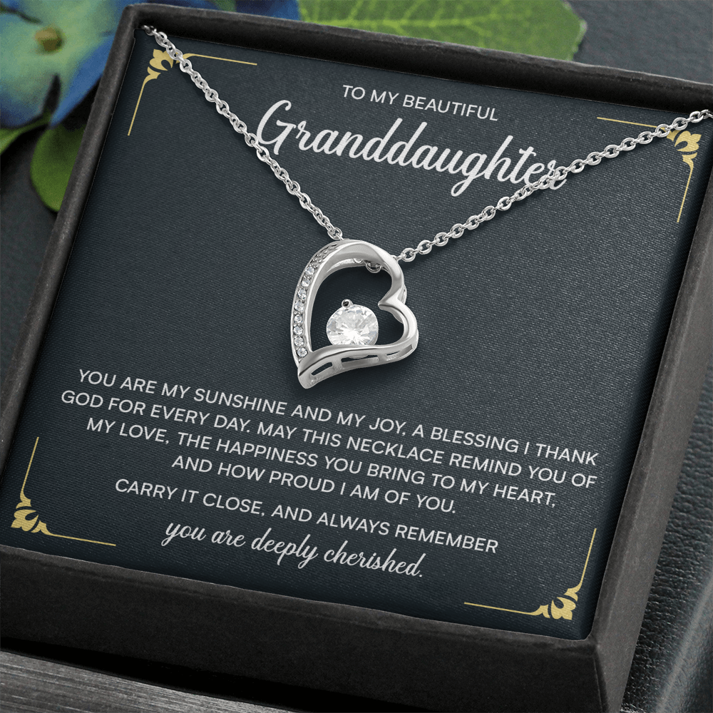 To My Granddaughter Necklace, Christmas Birthday Gifts