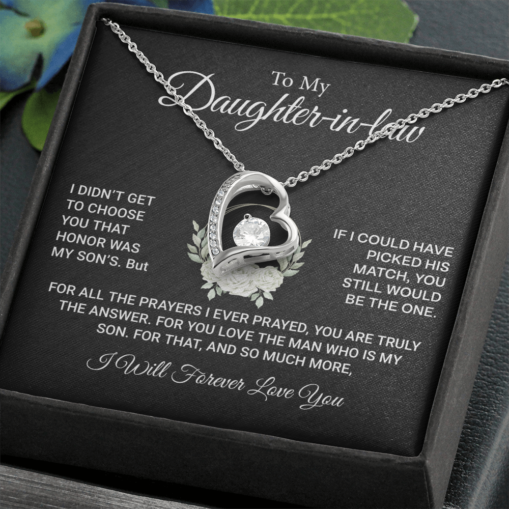 Gifts for Daughter-in-Law – Forever Love Necklace with Sentimental Message
