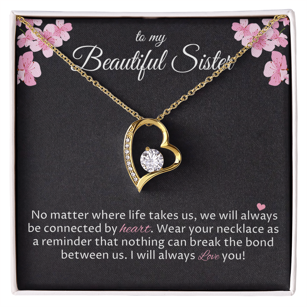 To My Sister Necklace, Necklace Gifts for Sisters