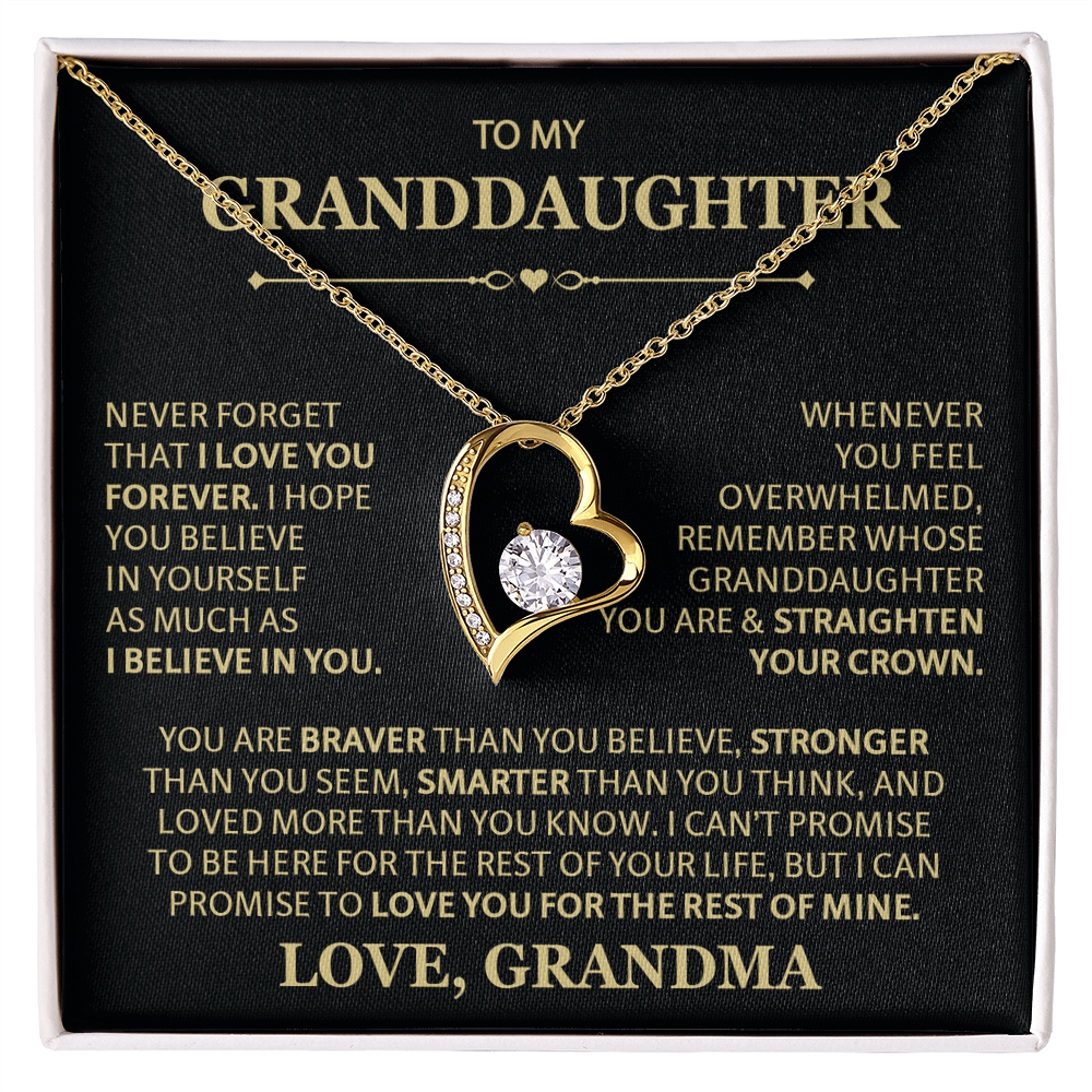 To Granddaughter Necklaces, Forever Love Necklace