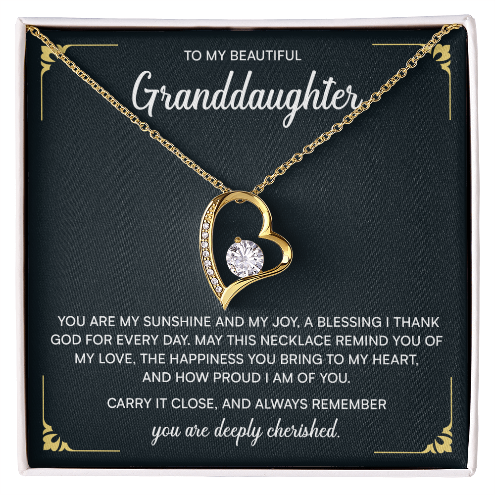 To My Granddaughter Necklace, Christmas Birthday Gifts