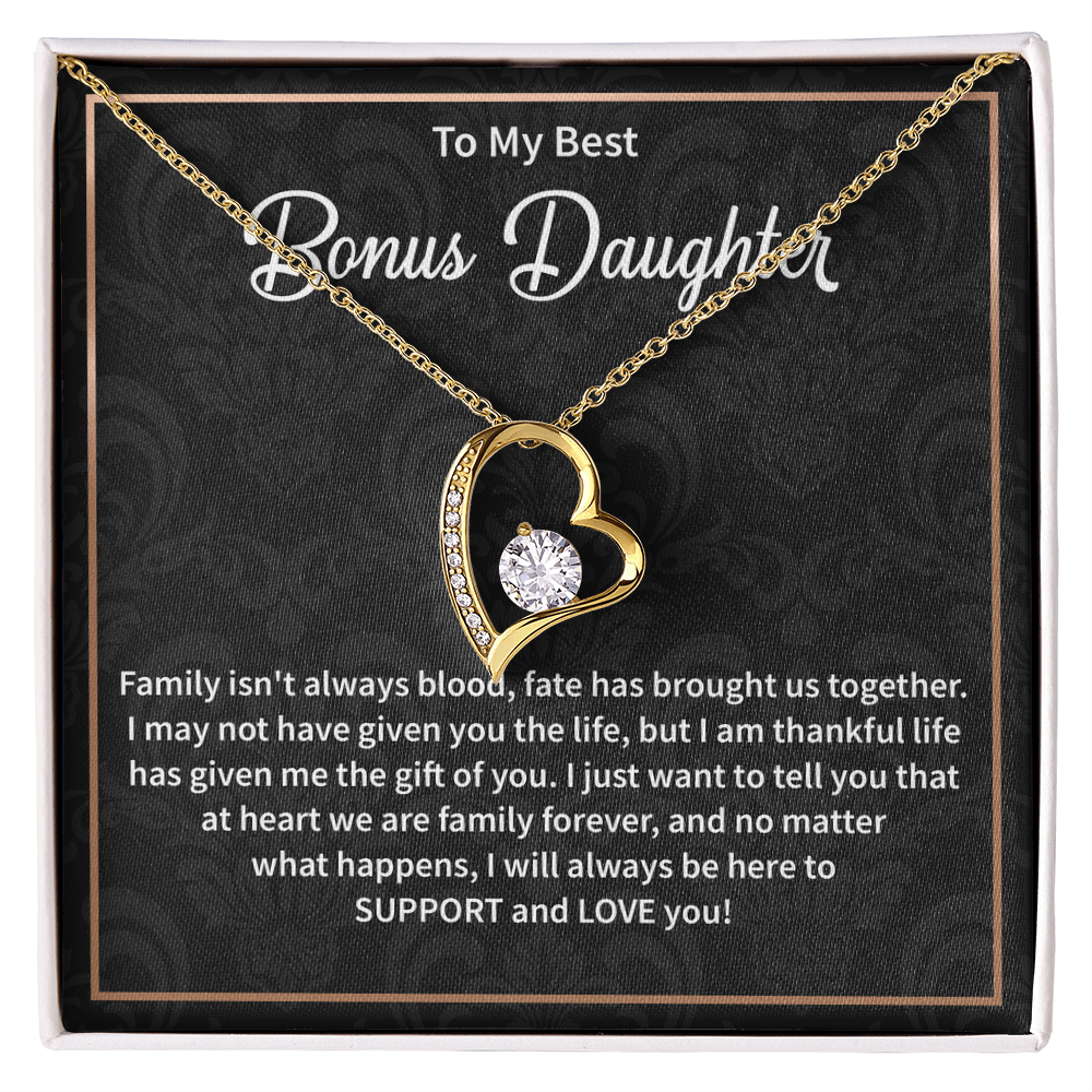 Bonus Daughter Necklace, Christmas Gift for Step Daughter