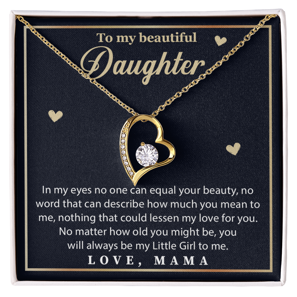 To My Beautiful Daughter Necklace, Pendant from Mom & Dad