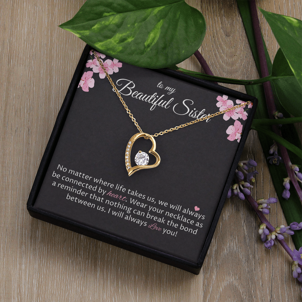 To My Sister Necklace, Necklace Gifts for Sisters