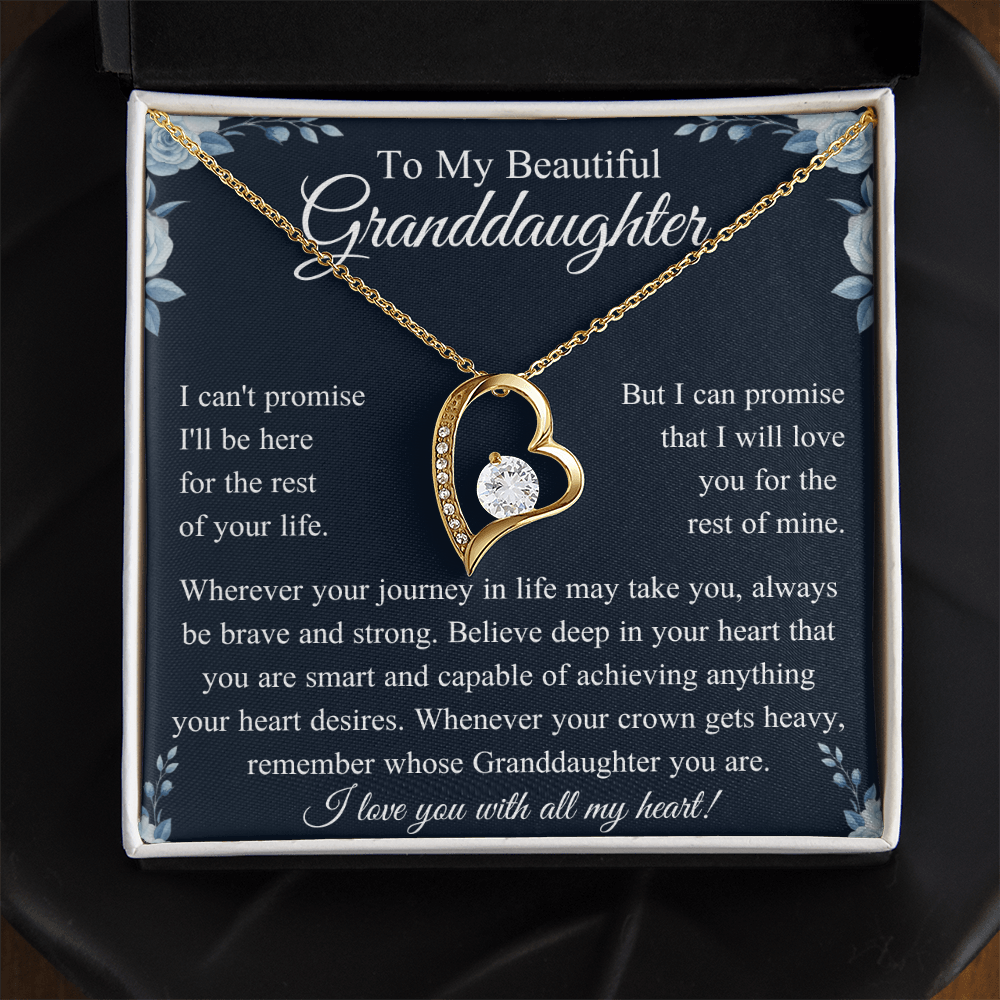 To My Granddaughter Necklace, Valentines Day Gifts for Her