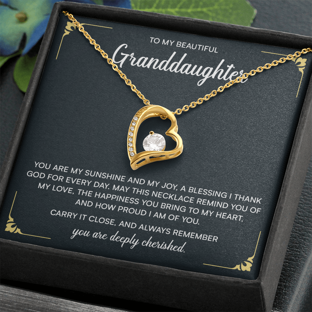 To My Granddaughter Necklace, Christmas Birthday Gifts