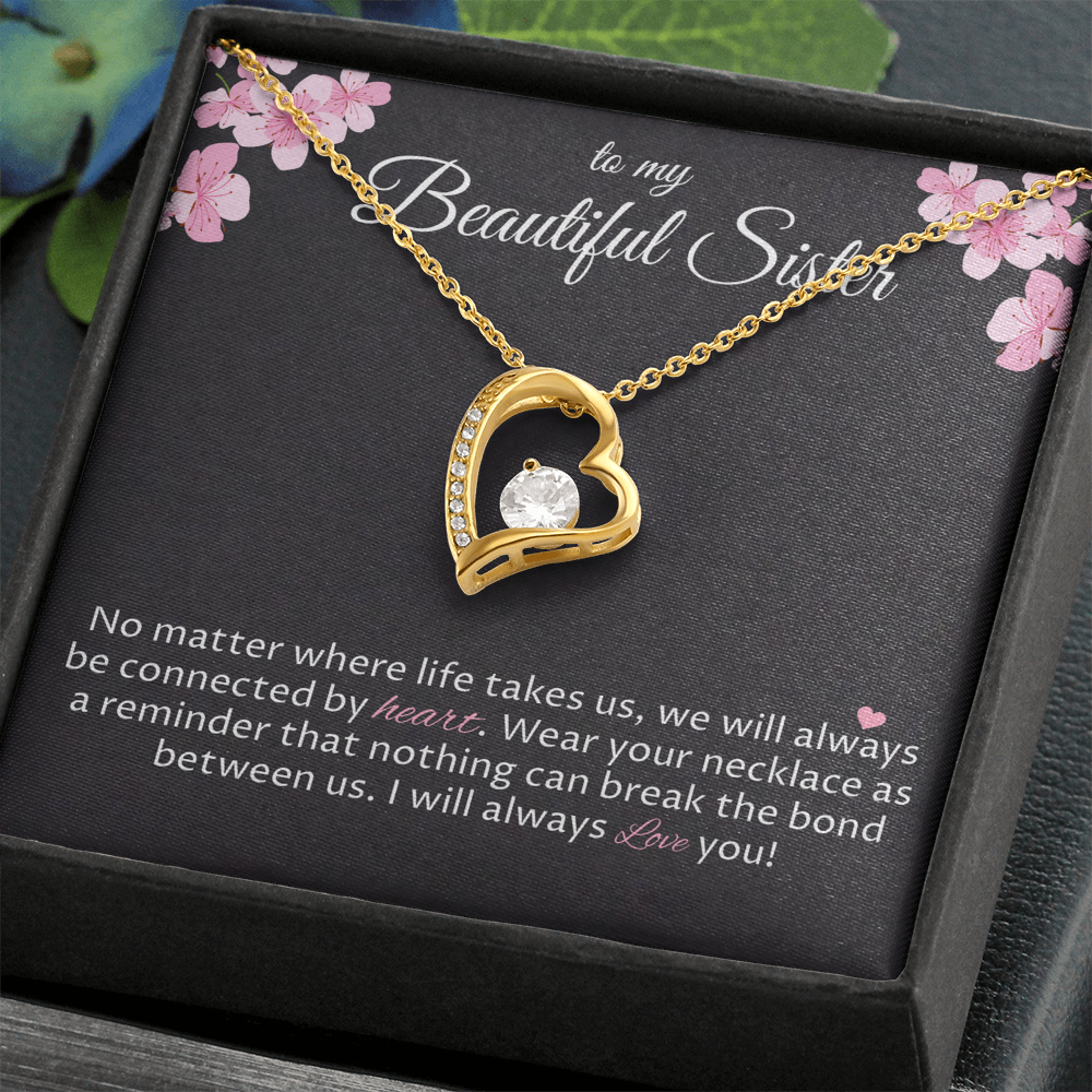 To My Sister Necklace, Necklace Gifts for Sisters