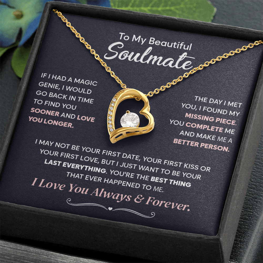 Soulmate Jewelry Gifts, Forever Love Necklace