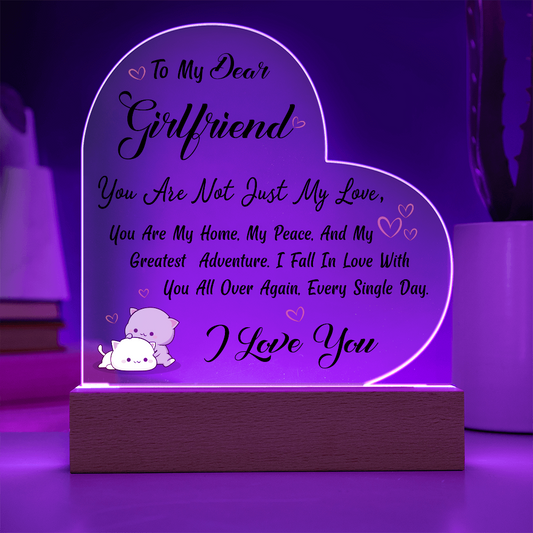 Heart Acrylic Plaque For Girlfriend - Meaningful Gift To Her