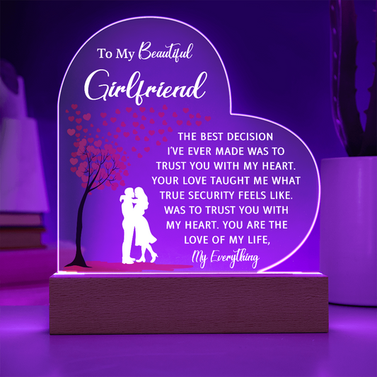 Custom Acrylic Plaque - Unique Girlfriend Birthday Gift Idea